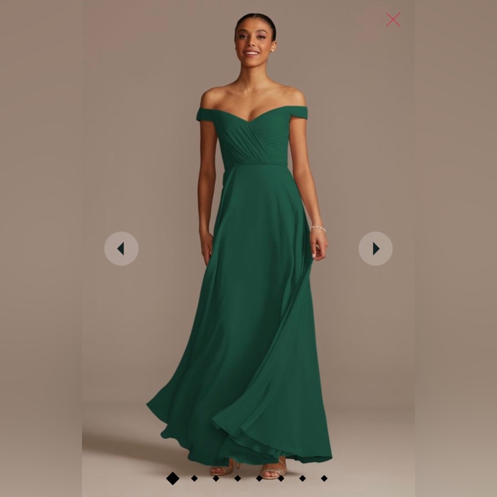 David’s Bridal “Off the Shoulder Crepe Stretch”